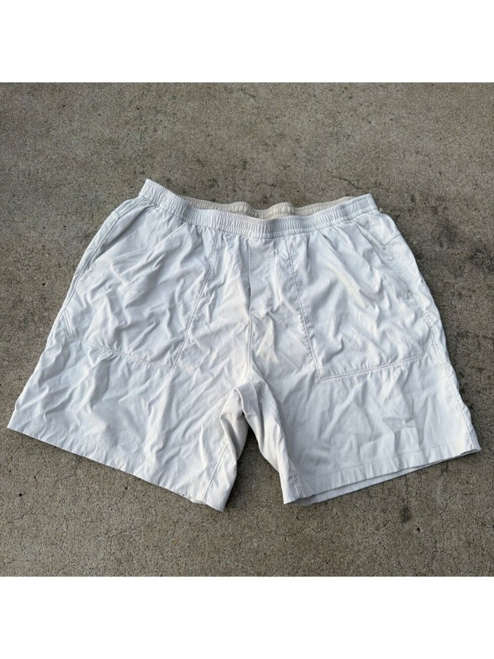 Lululemon Bowline Short 5" Men’s XXL Ripstop Stretch Off White